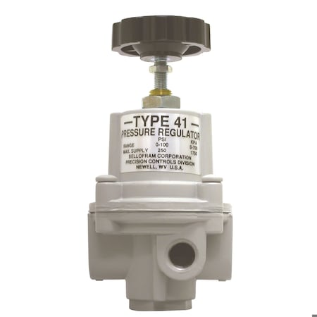 Bellofram Precision Controls Pressure Regulator, Relieving, T41-2 Series, 0-60 PSIG, 1/4in Port 960-182-000